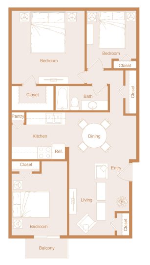 C1 Floor Plan at Ten Twelve West
